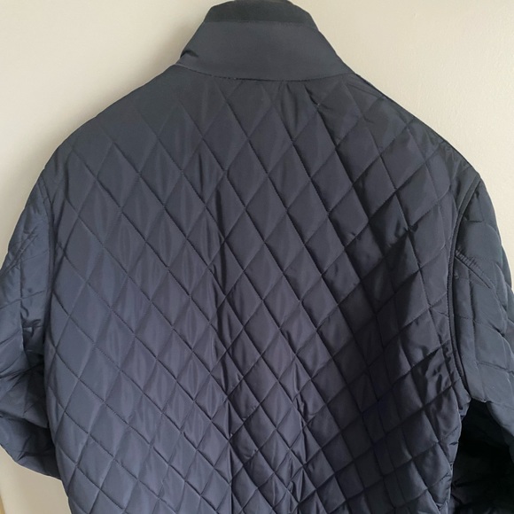 Mens Zara Navy diamond quilted bomber jacket - Picture 12 of 12
